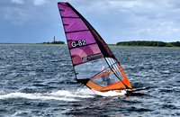 Manfred Krückeberg beim Speed-Surfen